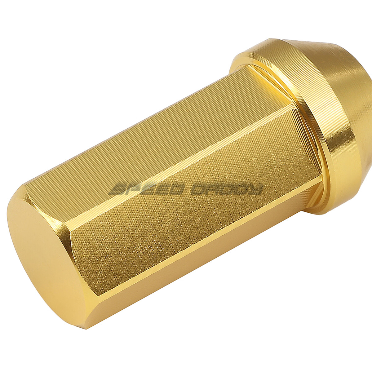 JDM CLOSEDEND ALUMINUM GOLD 20 LUG NUTS SET+ADAPTER M12X1.5 25MM OD