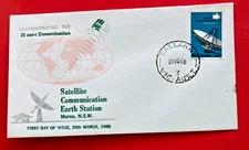 Australia FDC 1968 Satellite communication Earth station - Pink & Silver