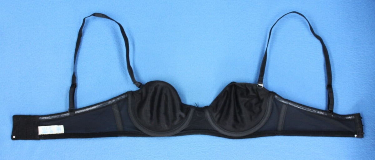 ああ  Olga 33695 Stretch Satin VTG Unlined Multi-way Strapless Bra Size