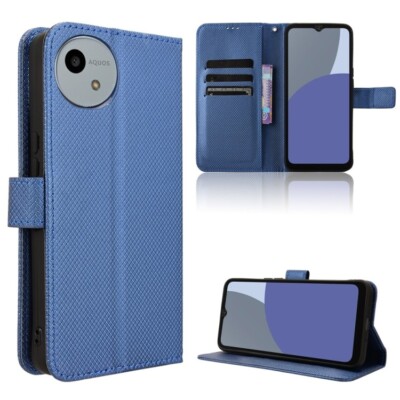 For Sharp Aquos Wish4 Diamond Texture Leather Phone Case Cover Shell