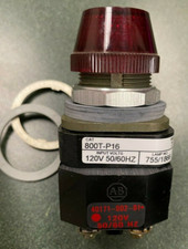 800T-P16R Allen Bradley PILOT LIGHT Type 4, 13, 120V RED LENS  (NEW IN BOX)