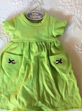 Vintage Little Sisters Green Short Sleeve Doll Dress