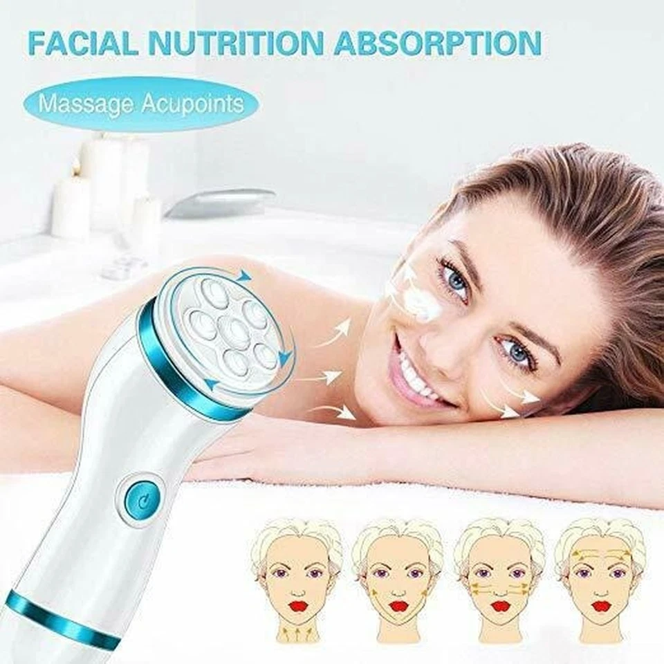 Juego de brochas de limpieza facial eléctricas recargables 4 en 1 exfoliante facial cuerpo Foto 4 de 4