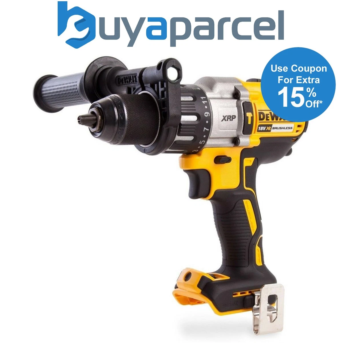 Dewalt DCD996N 18v XR 3 Speed Brushless Combi Hammer Side Handle RP DCD995N