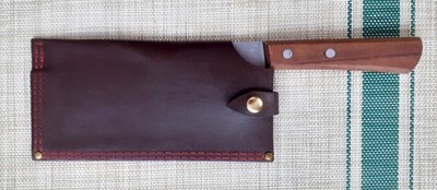 Bambusscheide aus echtem Leder. L18/5 cm. Ausgeschlossene Messer!
