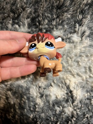 Figurine Littlest Pet Shop Hasbro – Bull #2522 – Animaux De La Ferme – Occasion