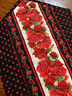 Handcrafted-Quilted Table Runner -Valentine's Day -Hearts on Black/Roses NEW2024 — photo 1