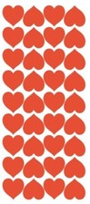 Orange Heart Hearts Stickers Sticker 1" DC20-035
