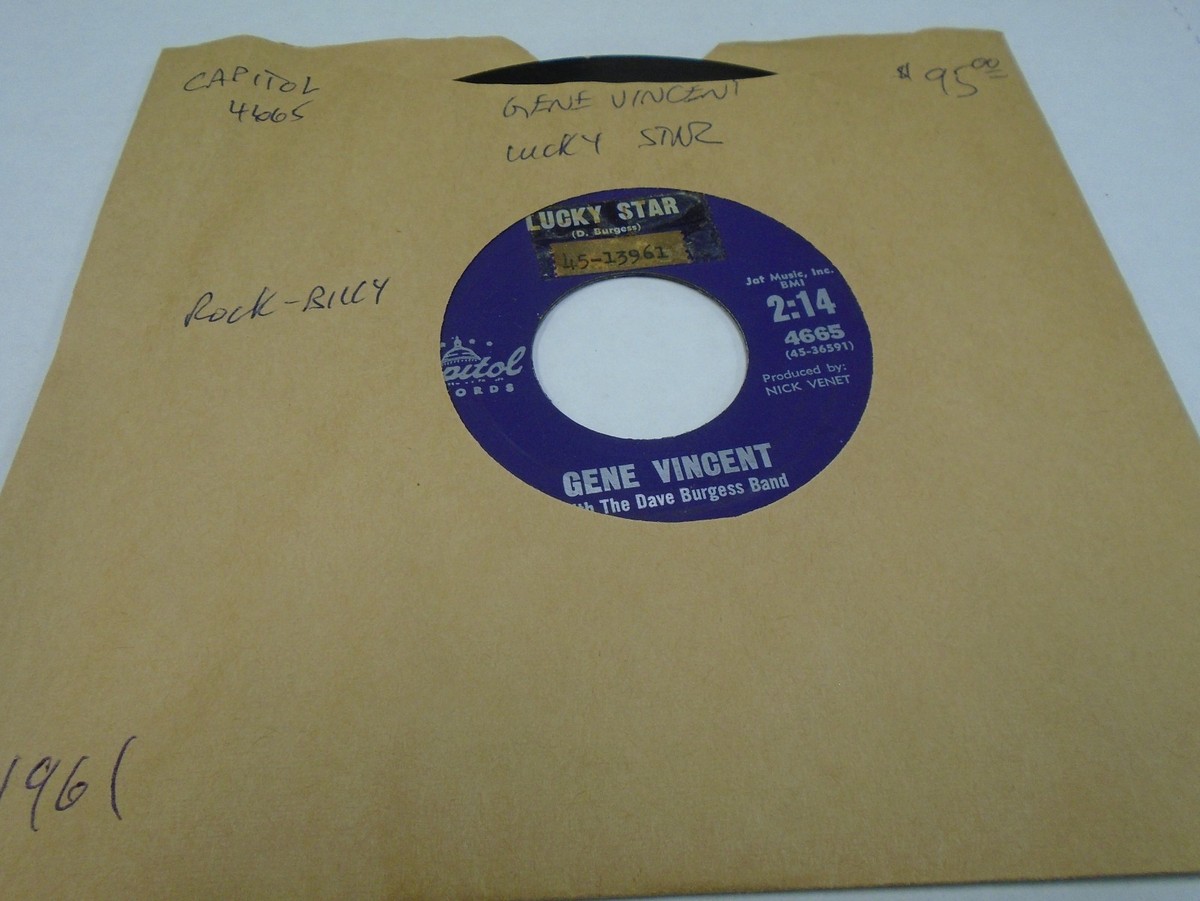 Gene Vincent Baby Don't Believe/Lucky Star 45 RPM Capitol VG