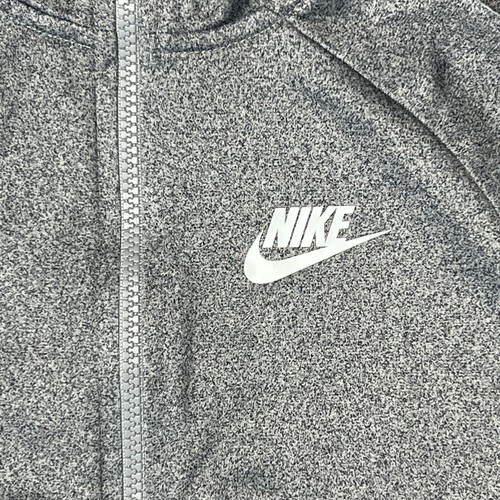 Nike Jacket Youth Size Medium 5-6 Yrs Gray White Swoosh Full Zip Coat Boys Kids - Picture 4 of 8