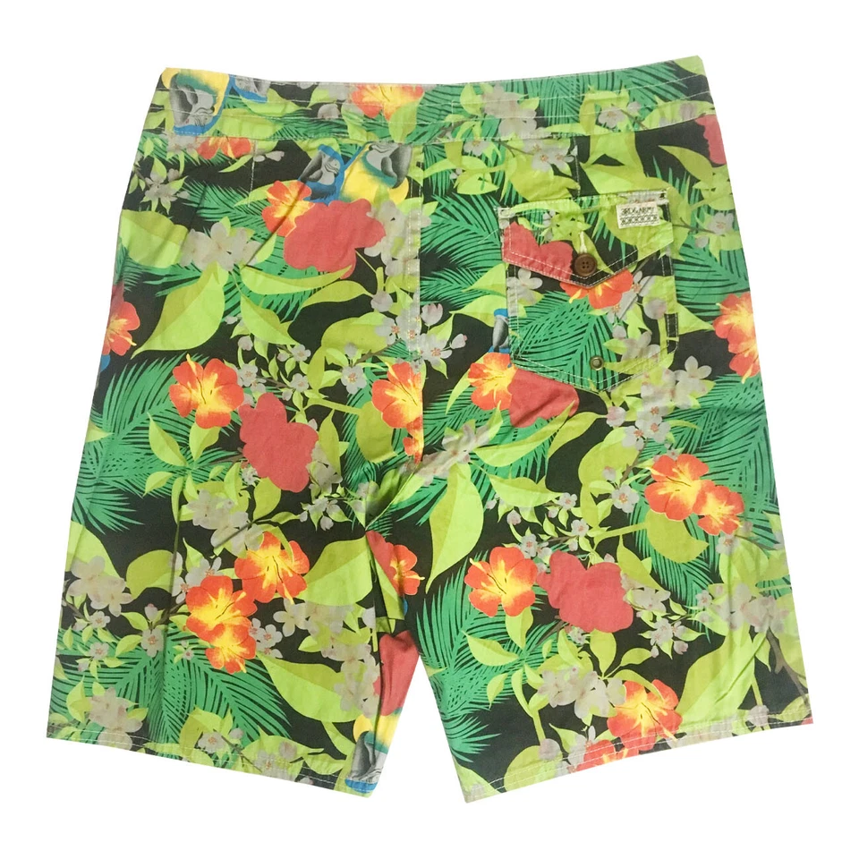 Pantalones cortos para hombre - Board Shorts -Hawaiano - Baúl de natación - 3er y ejército 100 % algodón - Foto 3 de 4