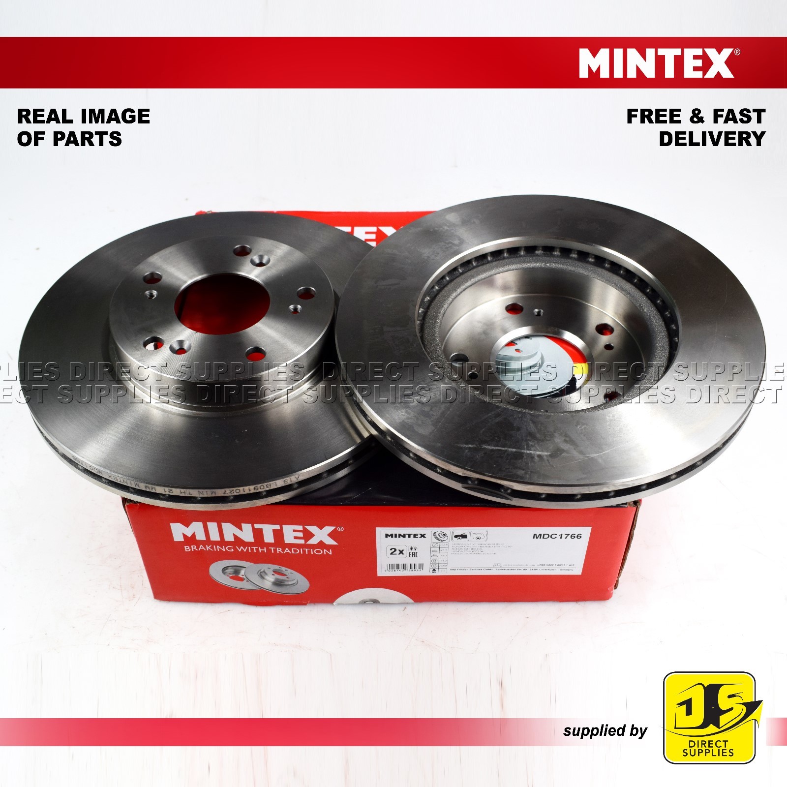 HONDA CIVIC VIII HATCHBACK/SALOON 0 FR-V BE  MINTEX FRONT DISC MDC1766 PAIR