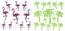 Darice Glitter Flamingos and Palm Trees Foamies Stickers