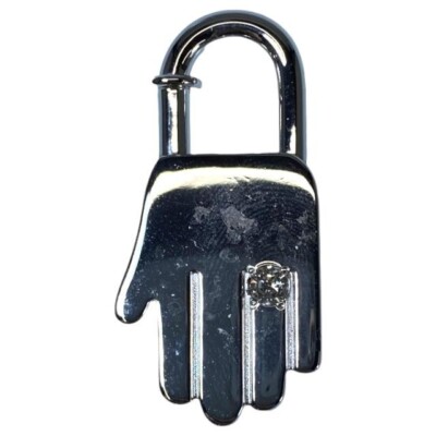 Hermes ANNEE DE LA MAIN 2002 Cadena Lock Charm Silver with After
