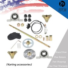 Go Kart Rear Live Axle Kit Sprocket Hub Brake Assembly 29   740mm T8F 58T