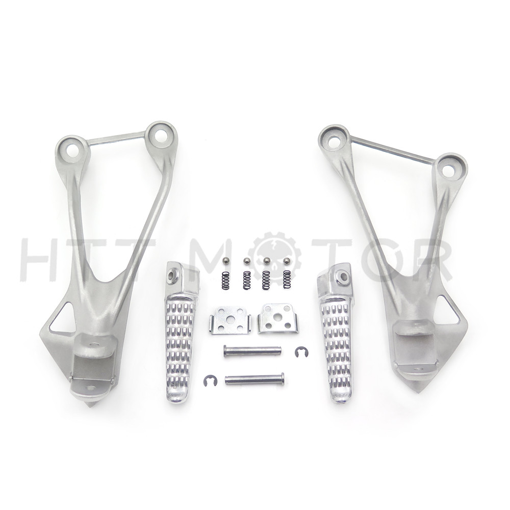 han　脚金額 HongK Kawasaki ZX6R 05-08 ZX636 05-06 Silver Rear Passenger