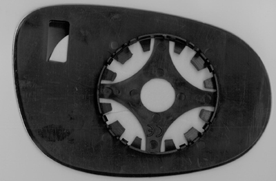 Per Lancia Musa 2010> Vetro + Piastra Sx Curvo per Specchietto Retrovisore
