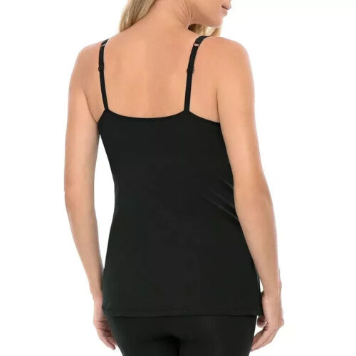 NURSING CAMI TOP BLACK INNER SHELF BRA SECRET TREASURES M-L - Picture 2 of 2