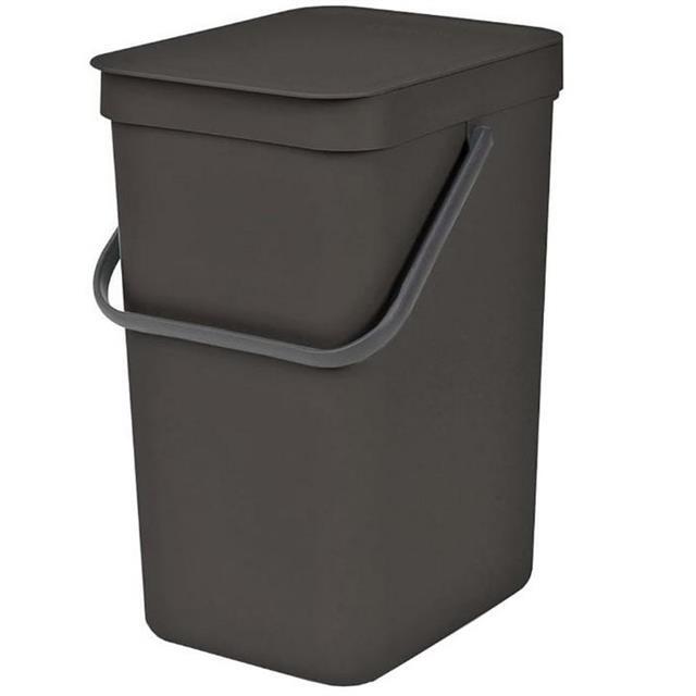Brabantia Sort & Go Waste Bin, 12L - Grey