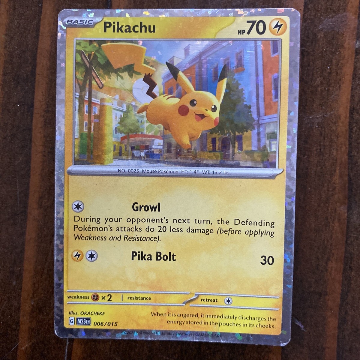 Pikachu 006/015 McDonald's 2023 Pokemon Card Holo Bleed Error 0919