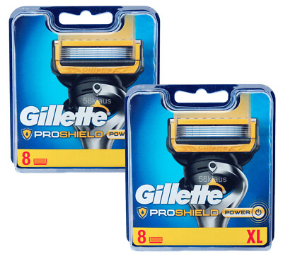 16 Gillette (Fusion5) ProShield Power Rasierklingen in 2x 8er OVP = 16 Klingen