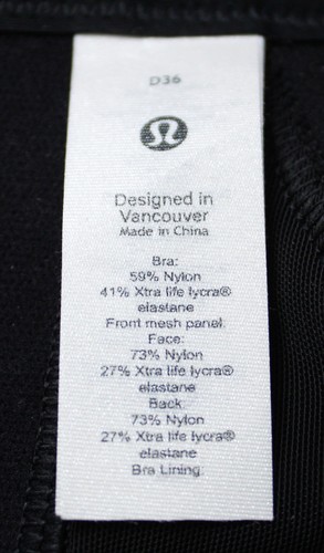 lululemon Women's Run Times Bra High Support, B–G Cups CD4 Black Size 36D NWT - Picture 3 of 5
