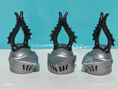 Playmobil X5 Casques Bronze Chevaliers Médiévaux - Pièces Détachées Occasion, Thème Médiéval
