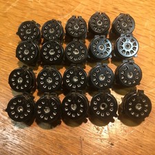  20 pcs.  9 pin miniature tube socket pcb mount new    12ax7 6bq5 etc...