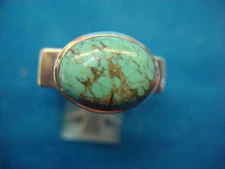RETIRED SILPADA STERLING SILVER RING WITH OVAL TURQUOISE - SIZE 9 - WELL MADE!