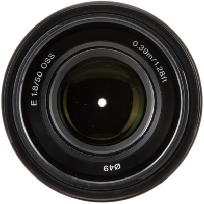 Sony E 50mm f1.8 SEL50F18 f/1.8 OSS Lens (Black) + Memory Card Pro