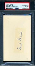 Ford Frick PSA DNA Coa Signed 3x5 Index Card Autograph