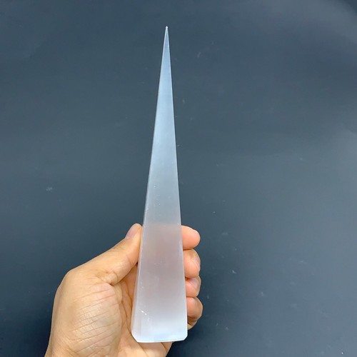 203.6g, 7.7"x1.4", Selenite (Satin Spar) Crystal Crystal Tower Point,B35951 - Picture 2 of 17
