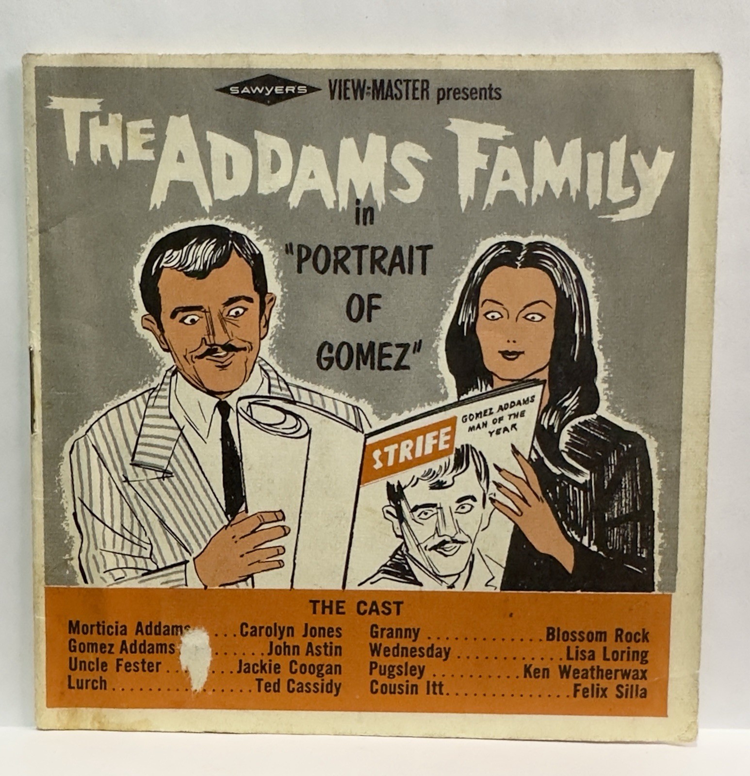 The Addams Family Portrait of Gomez 1965 View Master BOOKLET ONLY 16 Pages
