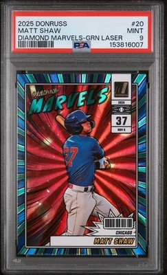 2025 Panini Donruss Diamond Marvels Matt Shaw Green Laser POP 1 eBay 1/1 (RC) 9