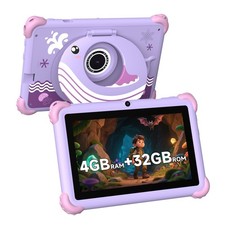 7-inch Kids Tablet for Toddlers, Android 12, 4GB RAM, 32GB ROM, WiFi, Bluetooth,