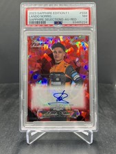2023 Topps Chrome F1 Lando Norris Sapphire Selections Auto Red 2/5 PSA 7 #SS-8