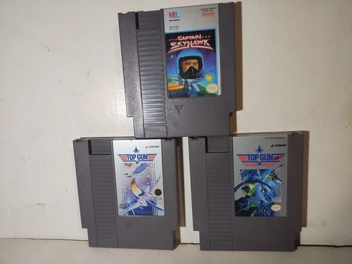 Nintendo NES Games Top Gun 1 & 2 Captain Skyhawk Tested