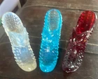 Vintage Fenton Hobnail Cat Head Shoes LOT of 3