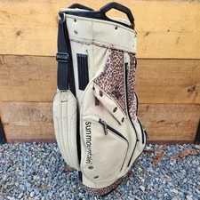 Sun Mountain Diva 14-Way Carry Stand Golf Bag Leopard Print Tan