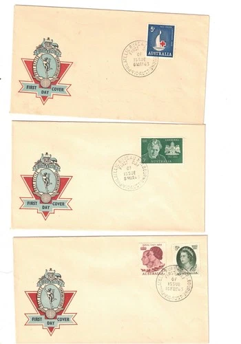 Australia 1963 UNADDRESSED OFFICIAL FDCS      (3 covers)  lot 1
