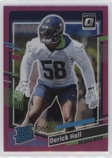 2023 Panini Donruss Rated Rookie Optic Preview Pink Prizm Derick Hall #388 2l4