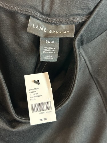 Lane Bryant schwarze Strickhose mit elastischem Bund und Edelsteindetail Damengröße 26/28 neu mit Etikett - Bild 3 von 5