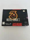 Mortal Kombat 3 (Super Nintendo Entertainment System) Box, Game Tested