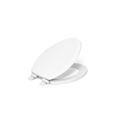 Stonewood Quiet-Close, Elongated Toilet Seat Soft Close, Durable Wood, Easy I...