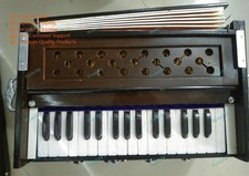 Indian Musicl Instrument 4 Stopper Multi Bellow Teakwood Color 32 Key Harmonium