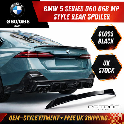BMW 5 Series G60 G68 MP M5 Style Rear Spoiler 2024+ UK Fast Shipping Gloss Black