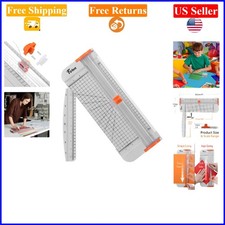 White 12-Inch A4 Paper Cutter with Ruler and Safety Handle