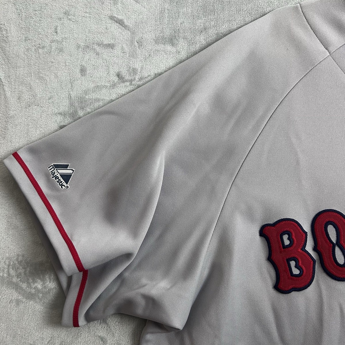 Boston Red Sox Jersey Mens 2XL Gray Majestic #8 Martin