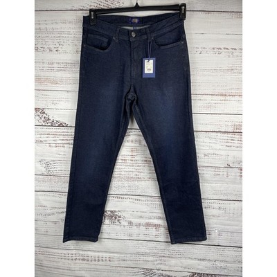 Cavalli Class Jeans Men's 32 Dark Blue Straight Denim Pants Regular Stretch New
