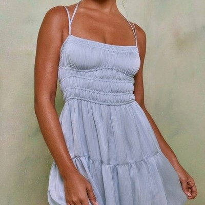 oh polly a line mini dress Embellished Structured A-Line Mini Dress in White - 6